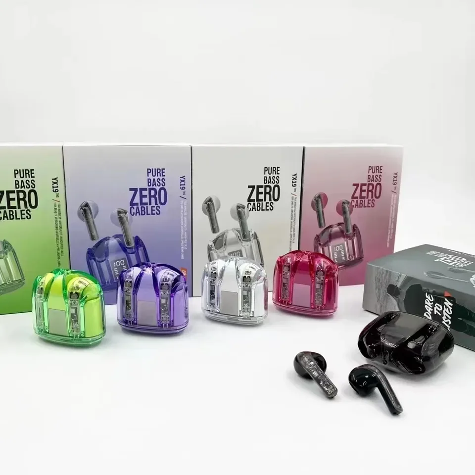 Noise cancelling TWS Earbuds yx19 Buds Pro Wireless Charging Earphones for yx19 stereo gaming headset with led display