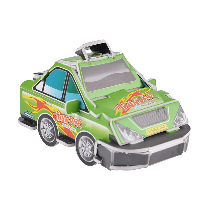 Paper Folding Truck Toy Small Two Board Educational Vehicle Car Jigsaw Taxi Puzzle 3d Kids