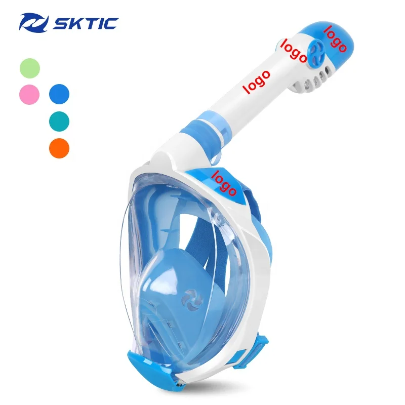 SKTIC Snorkeling Diving Equipment 180 Degree Snorkeling Mask Kids Full Face Diving Mask With Movable Camera Mount