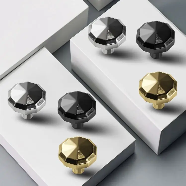 RHETECH Wholesale Brushed Nickel Finished Woodworking Accessories Kitchen Cabinet Handles Drawer Knobs Cupboard Handles