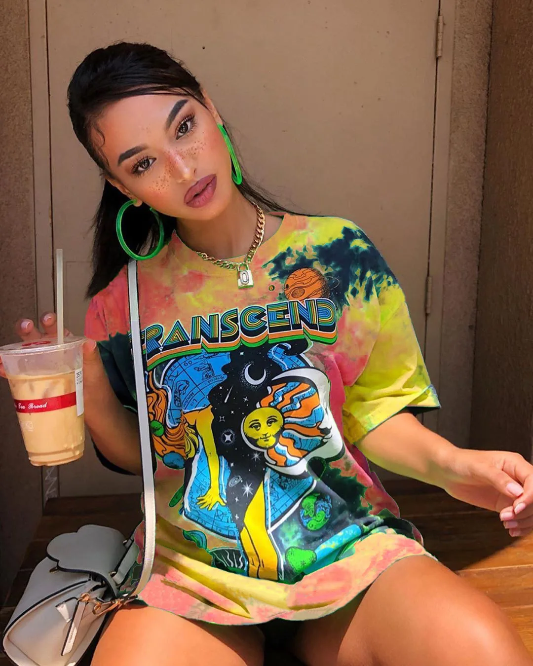  2021 Fashion Street Oversized Summer Casual Short Sleeve Plus Size Women Cartoon T Shirt
