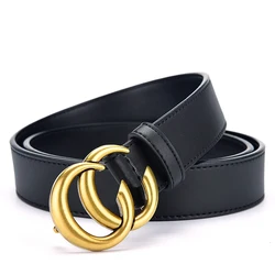 Factory Sale Double C Unisex  Genuine Leather High Quality Designer Belt