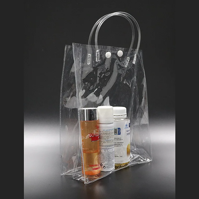 Wholesale Customized Printing Transparent Gift Packing Bag with Handle