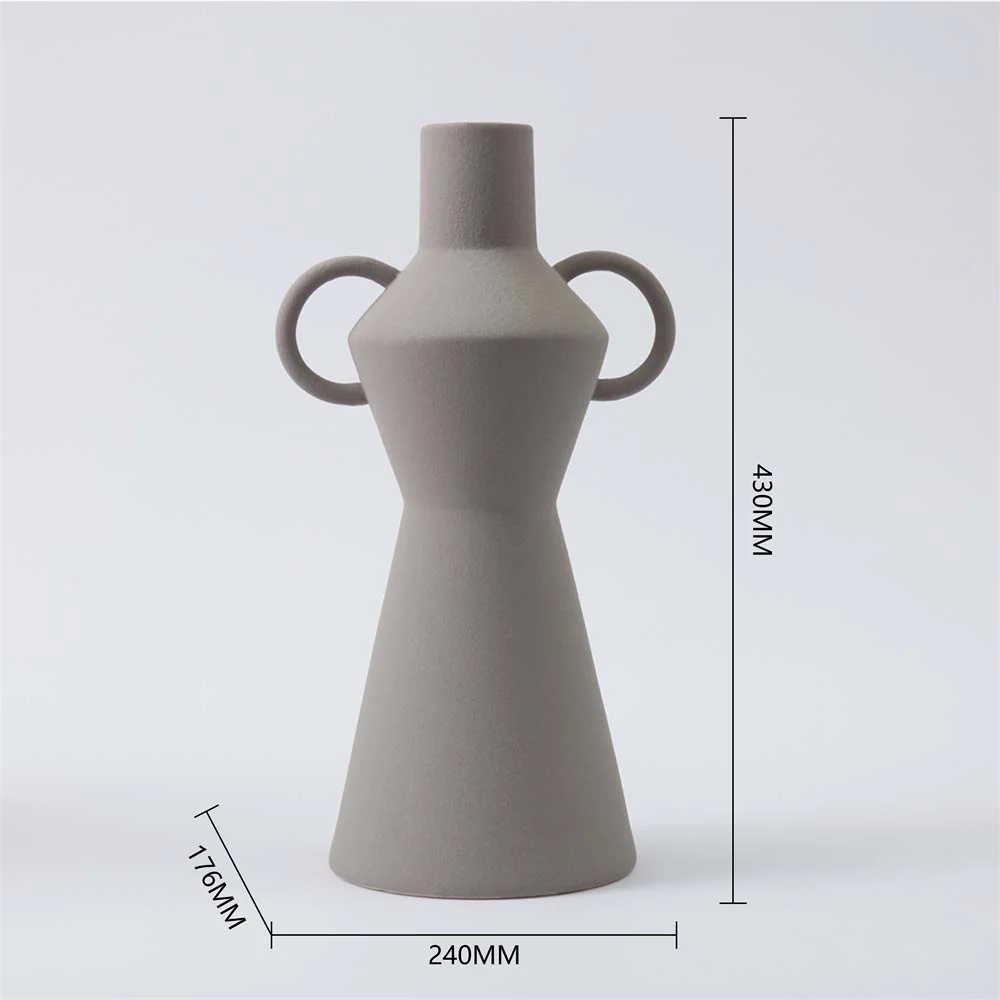 Handmade Minimalist Tabletop Decorative Nordic Modern Ceramic Flower Vase for Home Decor Ceramic Vase