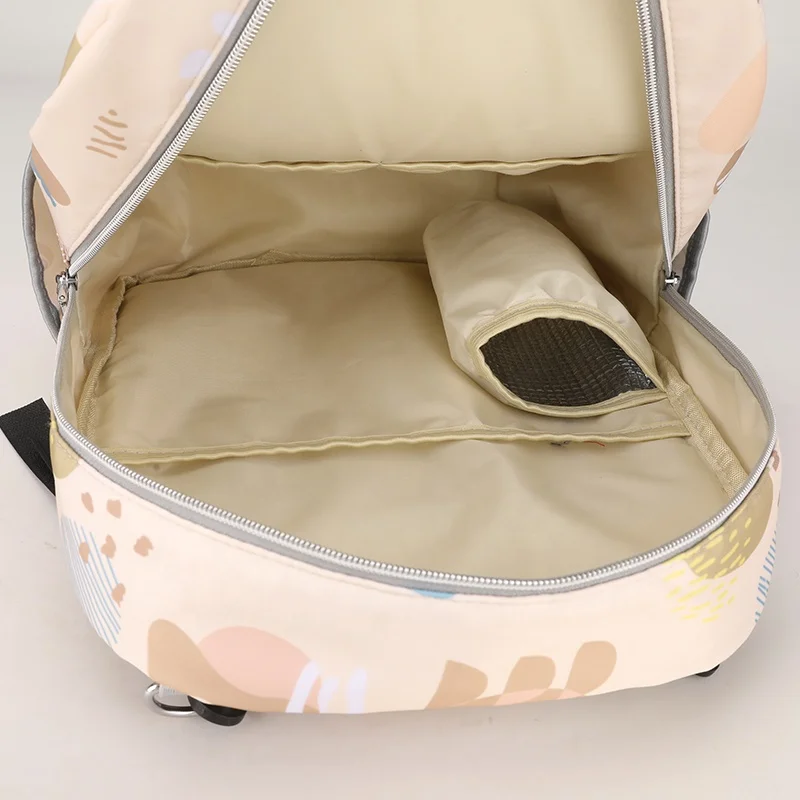 Wholesale New Design Colorful Printed Waterproof Large Capacity Washable Cloth Unisex Mom Baby Diaper Bags  Backpack