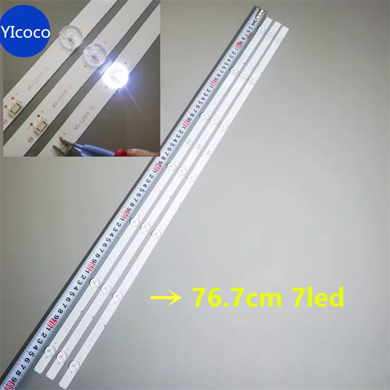 LED backlight strip for 40H5 MS-L2405 V2 LA021 YAL13-00730300-43 7700-640 light bar 100% new
