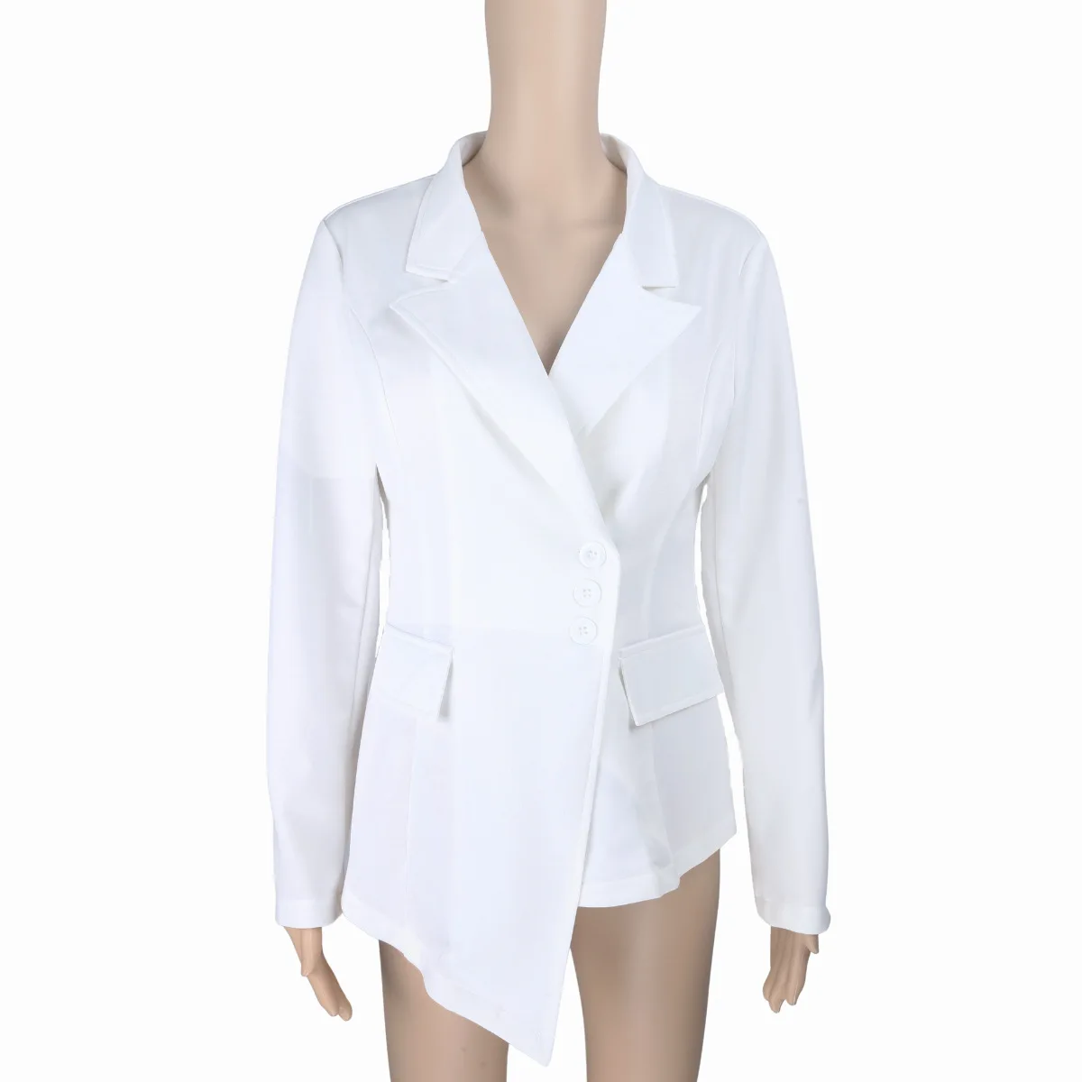 Factory Sale Various Widely Used Jacket High And Low Dislocation West Turn Coat Ladies Suits Solid Color Outerwear