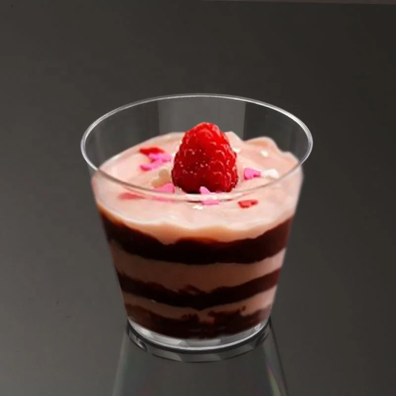 Food Grade High Quality Pp Ps Pla Pet Custom Printed Clear Mini Plastic Dessert Cup