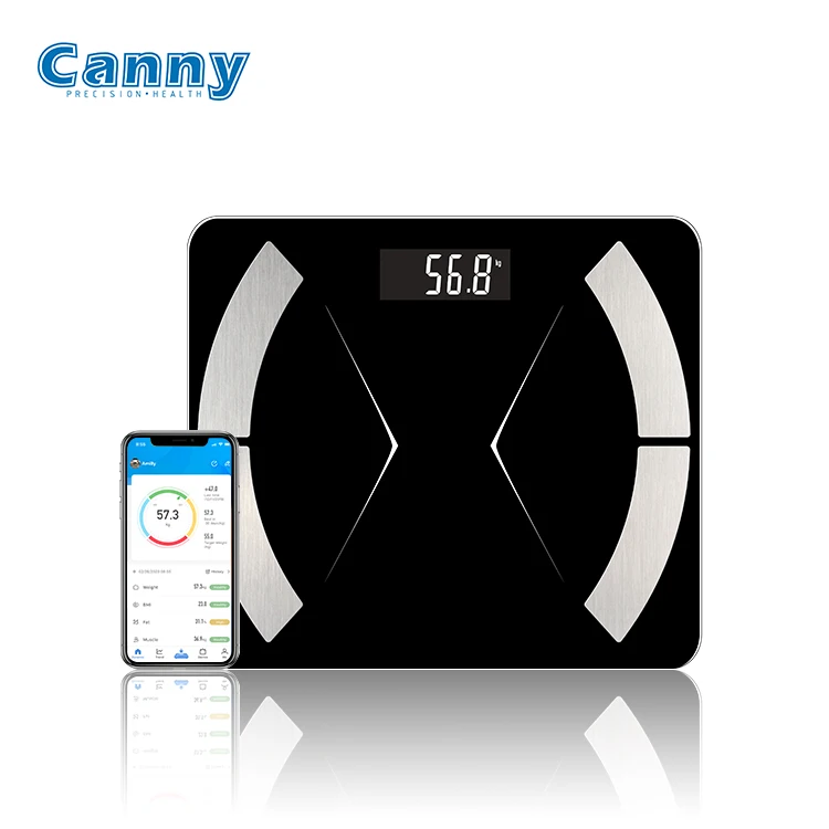 Hot selling modern style 180KGS digital Bathroom personal weight scale body fat electronic bluetooth