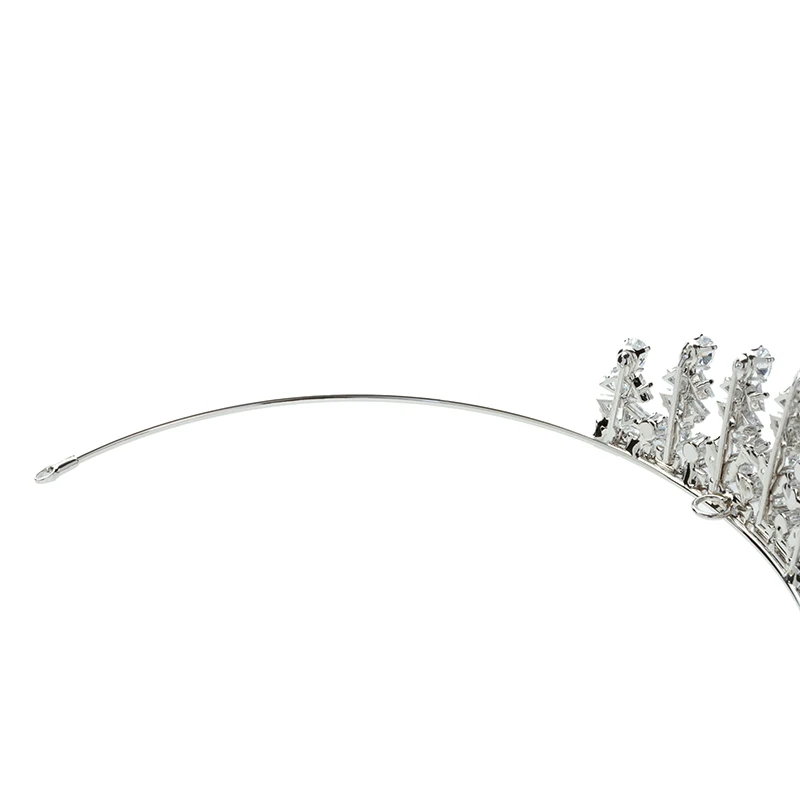 Echsio AAA Cubic Zircon Crown For Women Bride Dubai Luxury Wedding Jewelry With Flower BC4953