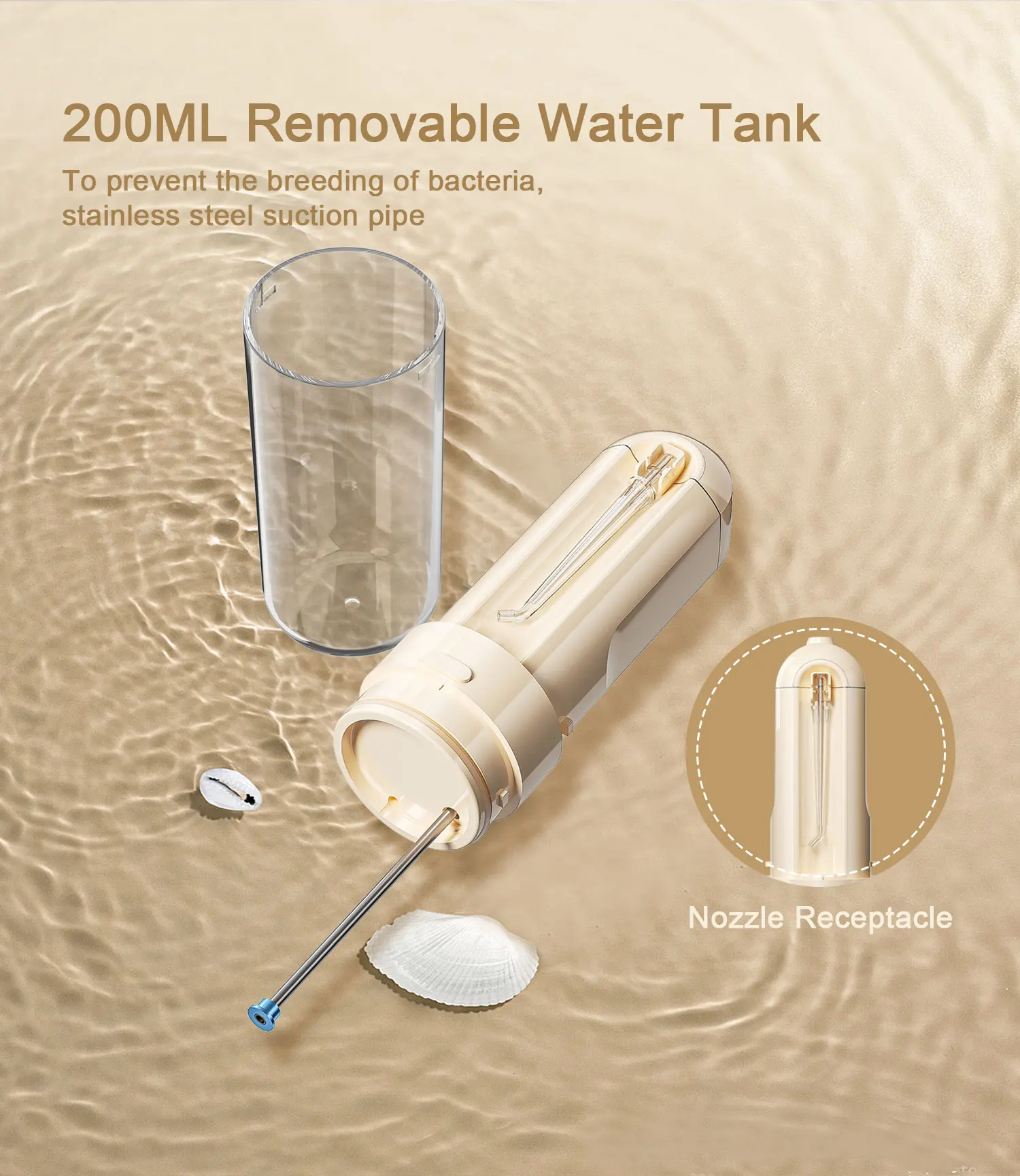 Wholesale Custom Water Flosser Oral Irrigator Portable IPX7 Waterproof  Teeth Cleaner Oral Irrigator Water Dental Jet