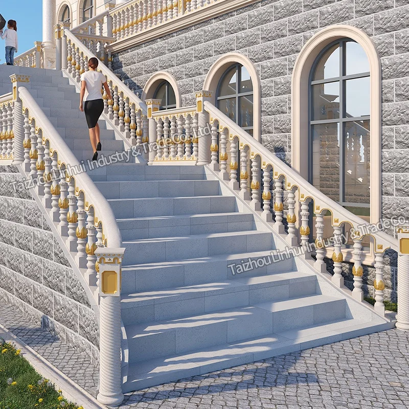 China suppliers hand rail for stair molds casting staircase handrail column Railing decorative cement constructiin house moulds