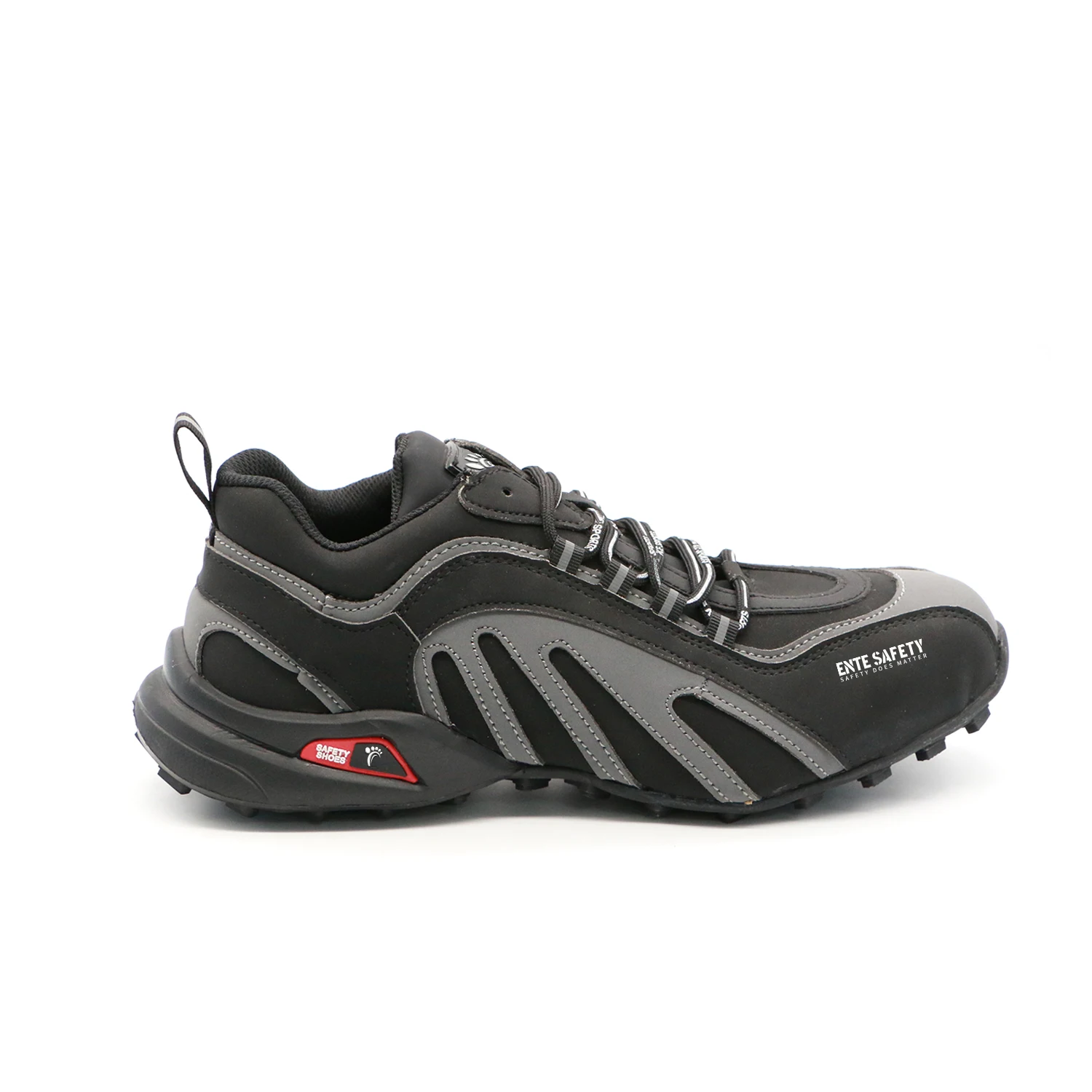 ENTE SAFETY Low Cut Microfiber Leather Steel Toe Rubber Outsole Fashionable Anti-puncture Anti-slip Safety Shoes