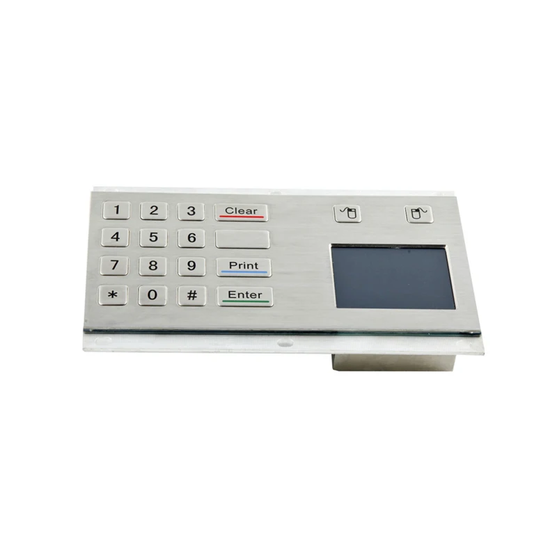 Small Stainless Steel Numeric Keypad with Touchpad Mouse