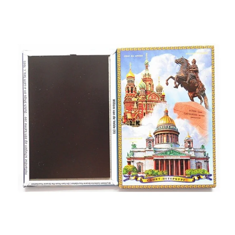 Custom Metal Photo Fridge Magnet, Tinplate Refrigerator Fridge Magnets,Tourist Souvenir Tin Fridge Magnet