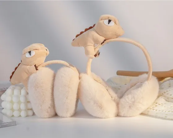 wholesale New Design Plush furry fuzzy pink Thicken warmer rabbit ear bow animal shape cartoon Earmuff