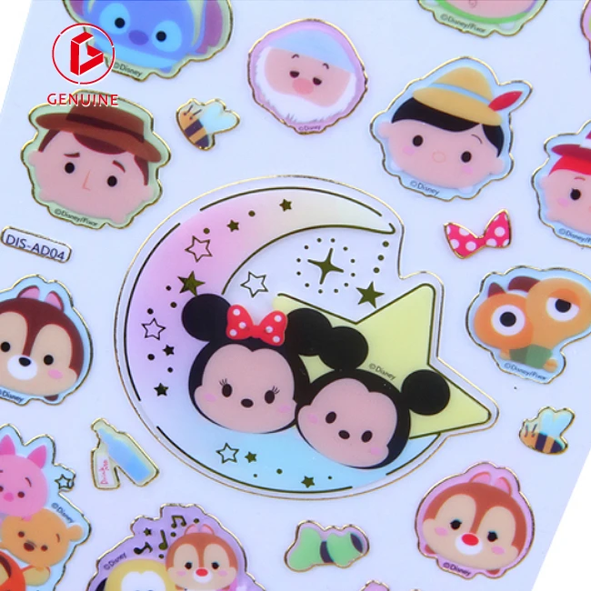 Self Adhesive Custom Kiss Cut Sticker heart Kids cartoon Stickers