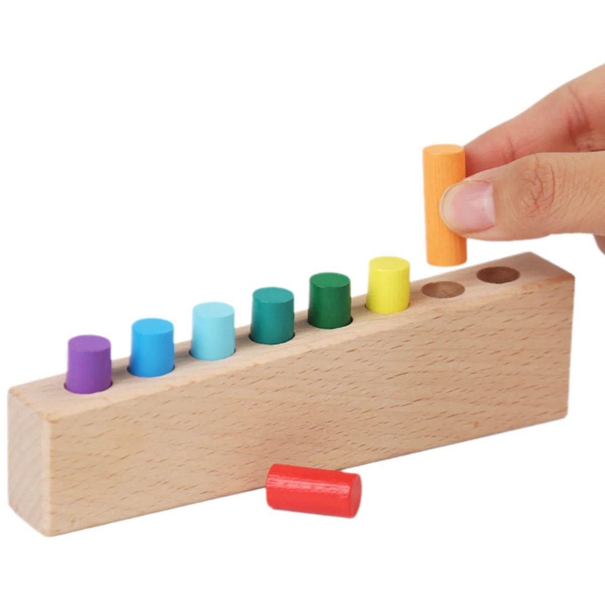 Kids Montessori Educational Toy Boys And Girls Color Memory Inspiration Stick Pairing Enlightenment Toys Wooden Toy Wholesale