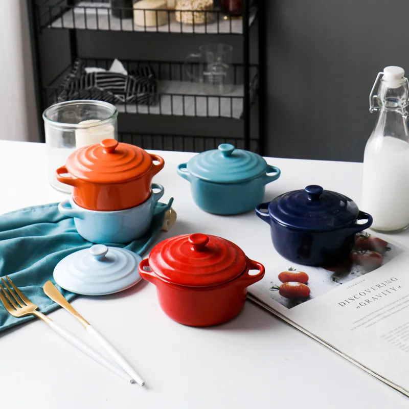 mini korean clay food warmer ceramic cooking hot Stew pots for kitchen cooking cookware set with lid