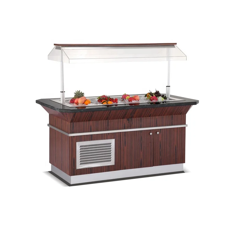 Counter top salad bar display cooler refrigerator restaurant equipment