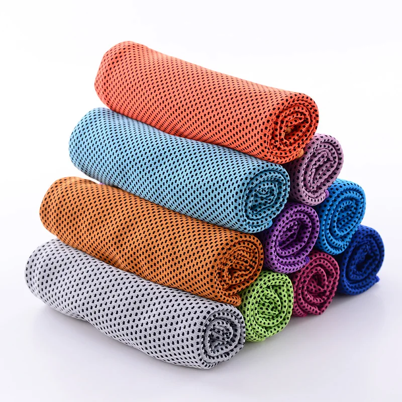 Custom Sublimation Soft Pva Cooling Face Towels Printed Sports Neck Microfiber Towel Instant Super Ice Cooling Gym Towel