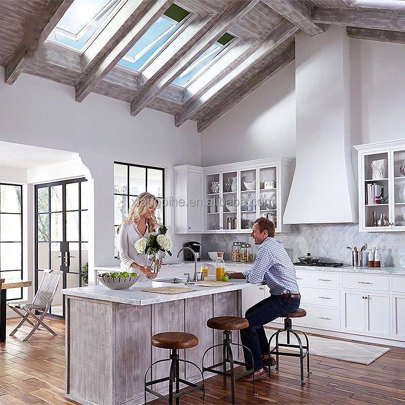 Deck Mounted Skylight Double Glazed Aluminum Skylight Roof Window With Fixed Design