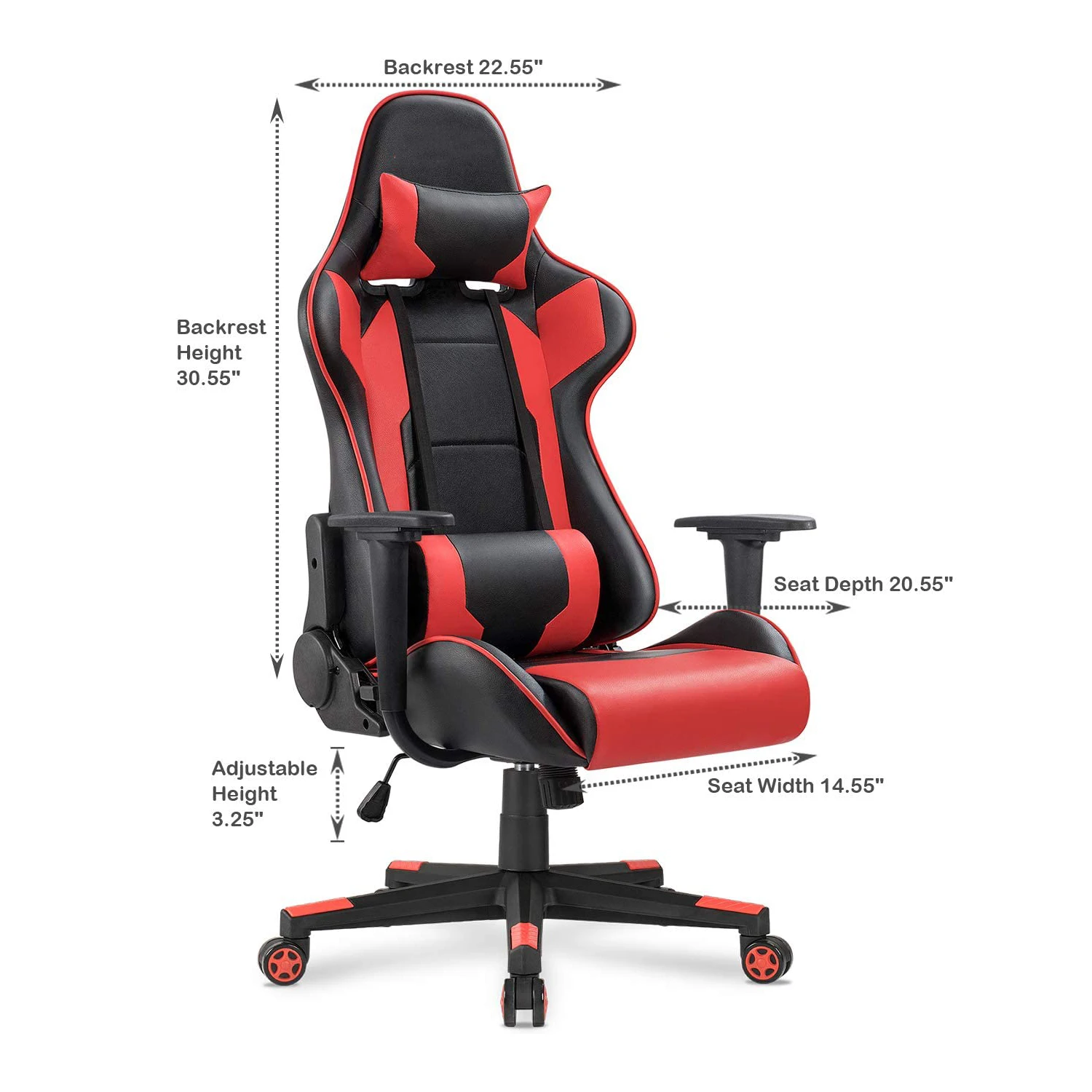 Игровое игровое кресло из искусственной кожи