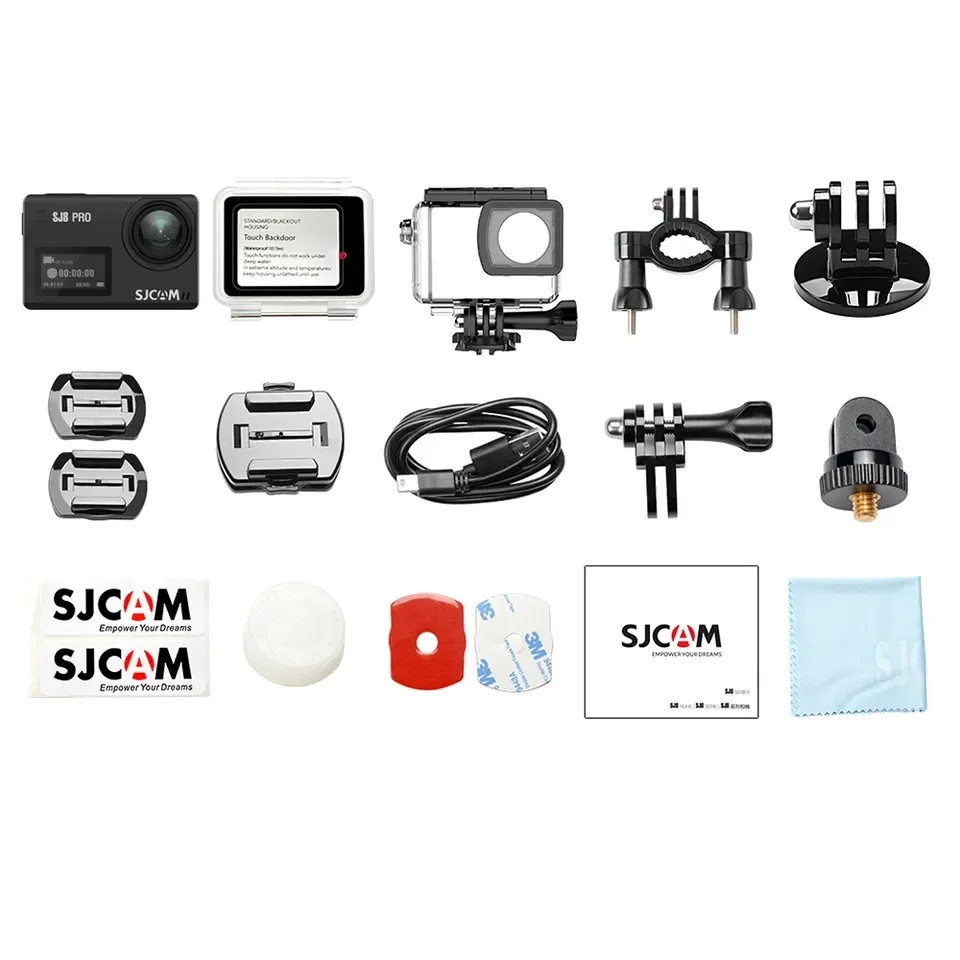 New SJ8 Pro Wifi Sport Action Camera 4k/60fps Waterproof 2.4GHZ Anti-Shake Helmet Cam Video Camera with Remote Control