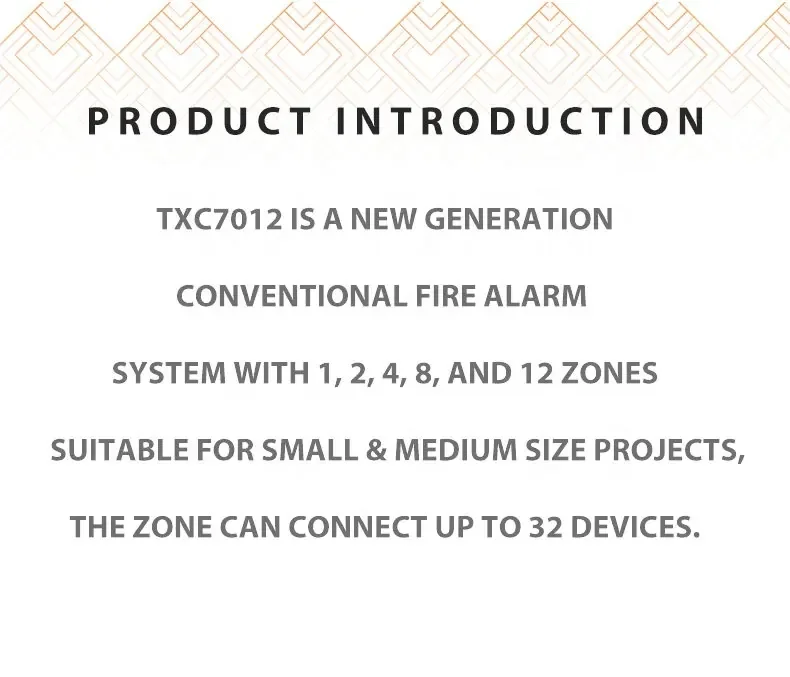 Hot Sale 1/2/4/6/8/12  Zone Conventional Fire Alarm Control Panel For Fire Alarm System