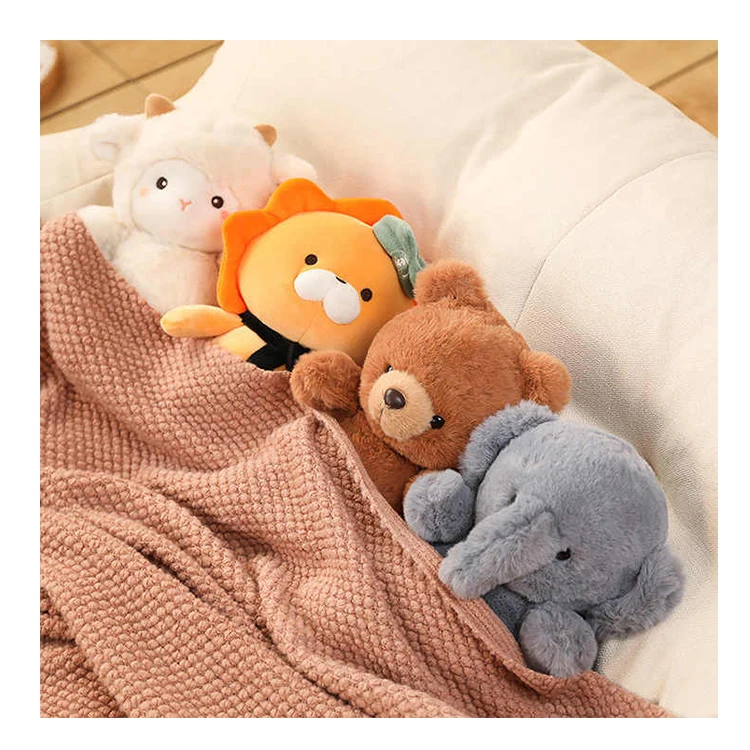 wholesale cute chicken elephant sleep brown bear dinosaur animals stuffed plush toys for kids