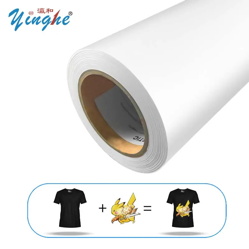 Factory Price High Quality 60cm Roll Dtf Pet Films Double Side Hot Matte Peel Roll Dtf Heat Transfer Printing Film Yinghe Brand