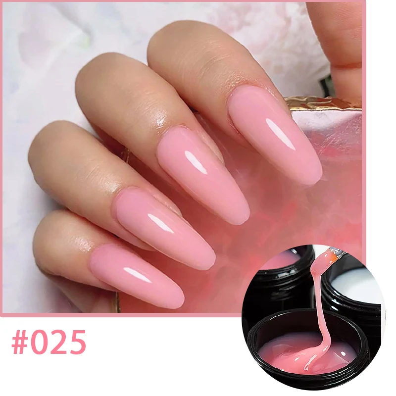 HS 50ml Nail Art Design Custom 69 Colors 50g Camouflage Color Nude Hard Jelly Nail Extension Gel Builder