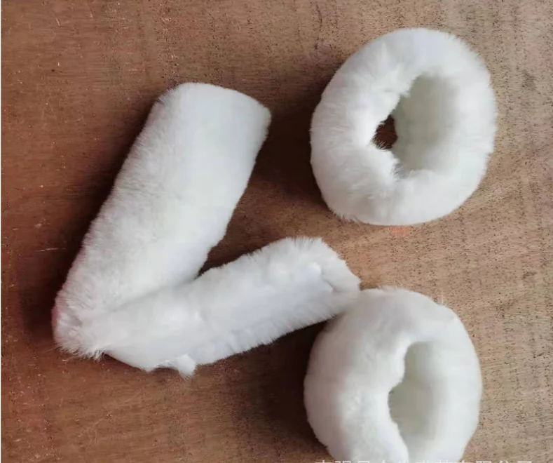 Factory Custom Faux Fox Wrist Raccoon Clothing Garment Woven Plush 100% Polyester A4 Size Long Hair Faux Fur 10pc/poly Bag 150