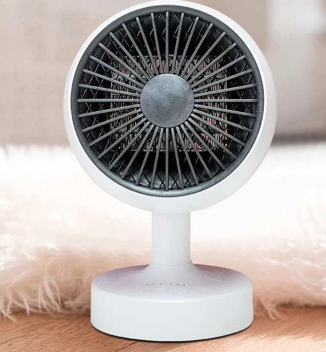Hot selling Desktop Mini Fan Heater Electric Safe Automatic Rotated Heating Fan