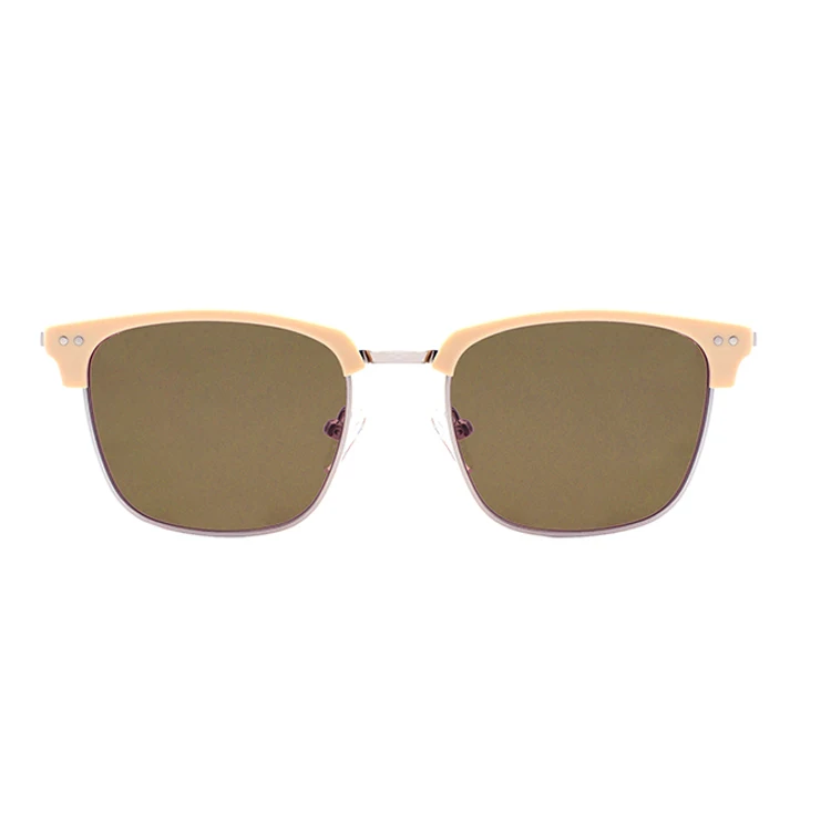 VIFF HA20096 Acetate Designer Beige Sunglasses Women Fashion Gafas De Sol OEM CR39 Polarized Lens Club Master Acetate Sunglasses