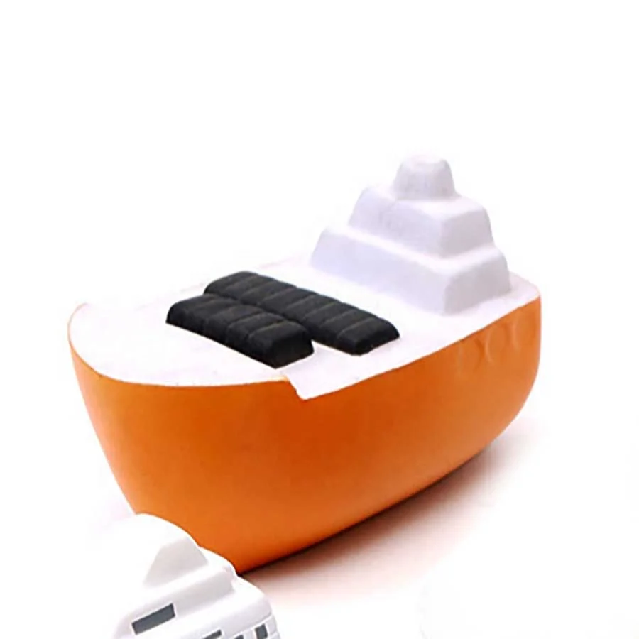 Promo Gift PU Foam Boat Anti Stress Ball Squeeze Cargo Ship Shaped Slow Rising Toy Balls