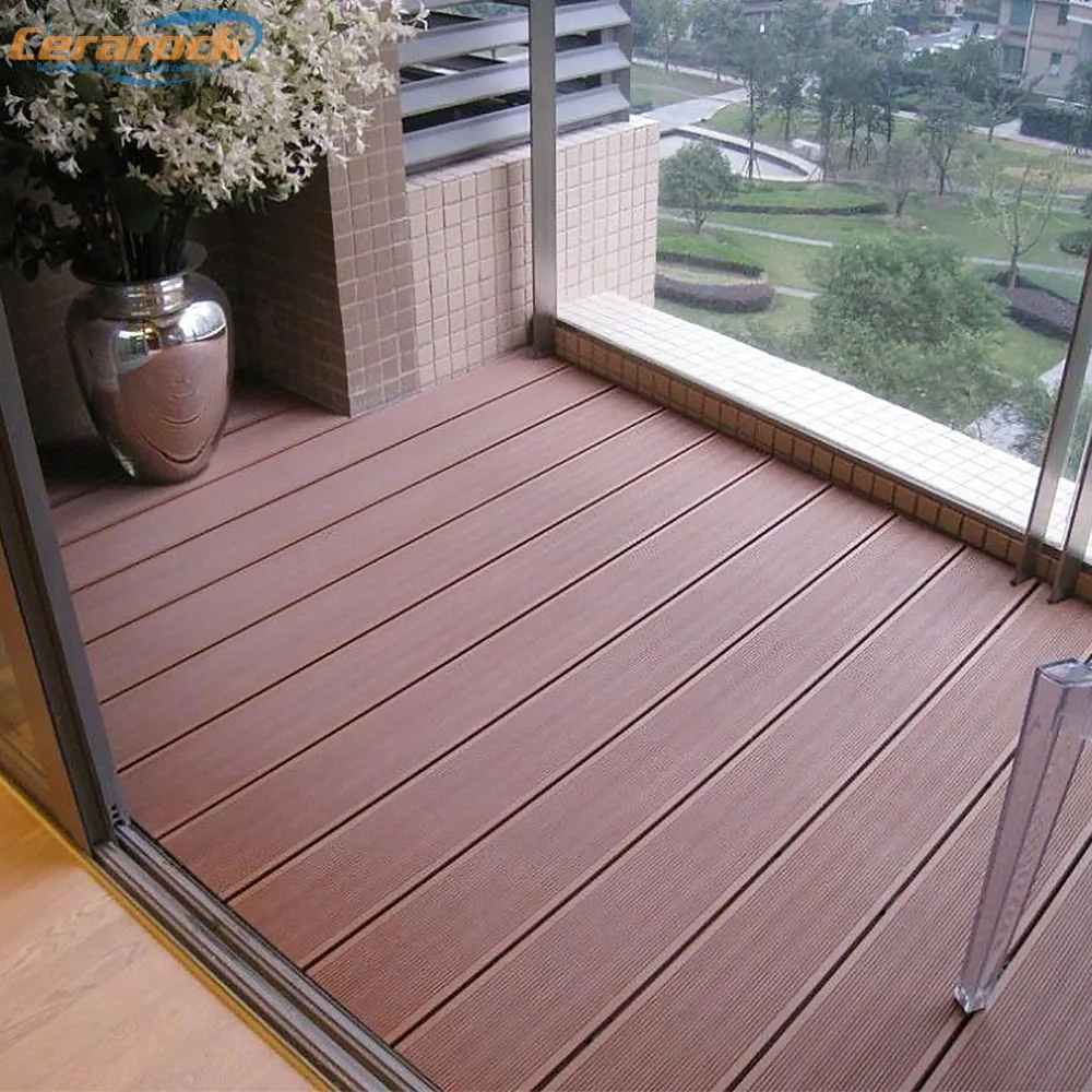 Deep 3D embossing outdoor wpc decking tile for outdoor project