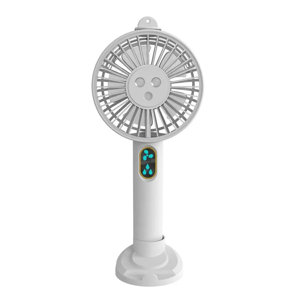 Portable Usb Handheld Ceiling Fan Lash Table Fan Rechargeable Mini Spray Mist Cooling Air  Fan