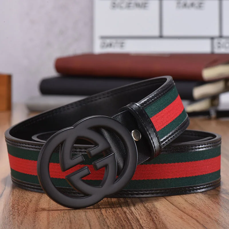 Hot sale Designer two layer cowhide  Fashion Women Belt for Men Wholesale Genuine Leather Belt