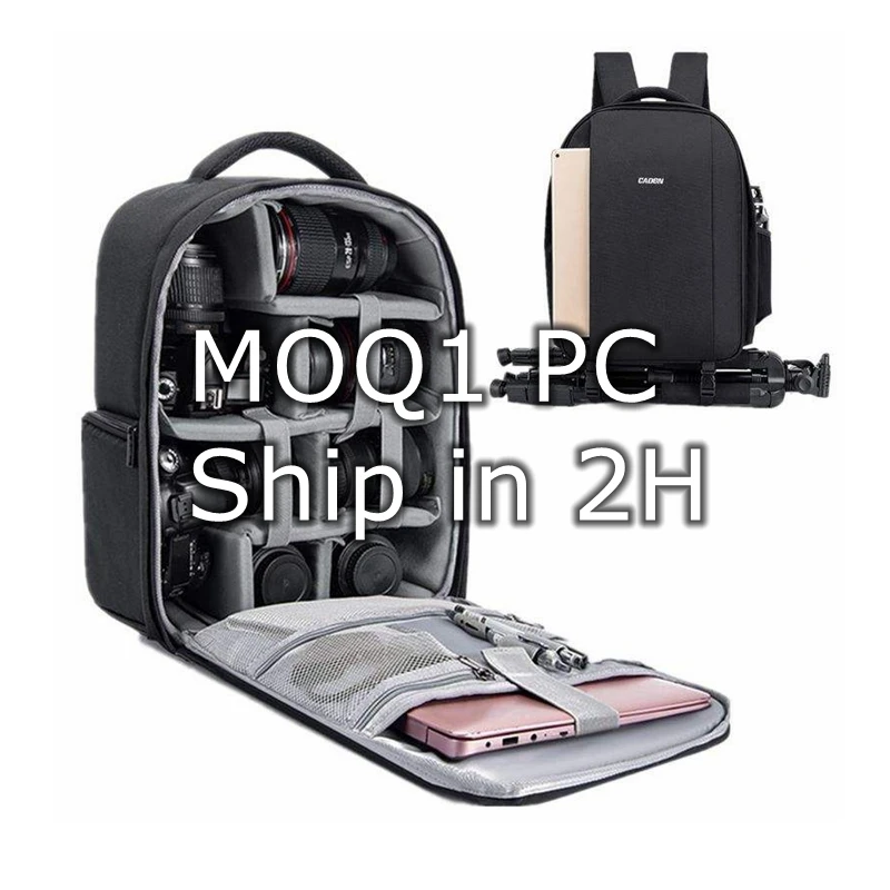 Caden D10 Outdoor Men Travel Shockproof Waterproof Height Quality Large Custom Video Bag Dslr Camera Backpack for Photographers