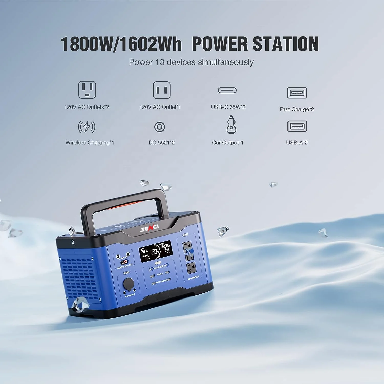 senci 1800w Rechargeable Senci group battery backup power 1800w atx power bank power station