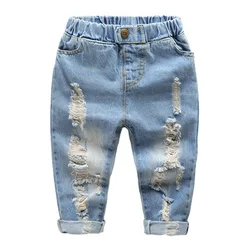 Spring autumn high quality latest korean fashion jeans kids pants for boy