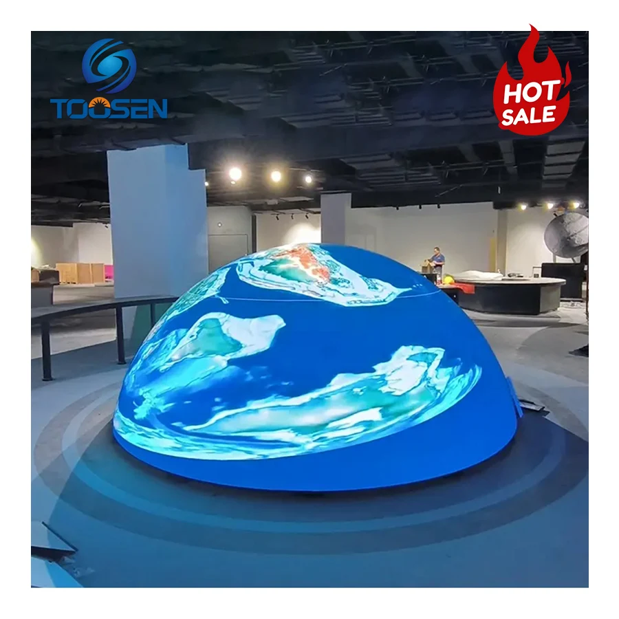 Customized Dimension 0.4m/0.5m/1m/2m Sphere LED Screen Advertising Spherical Video Ball P1.8P2.5 Hemisphere Led Globe Display