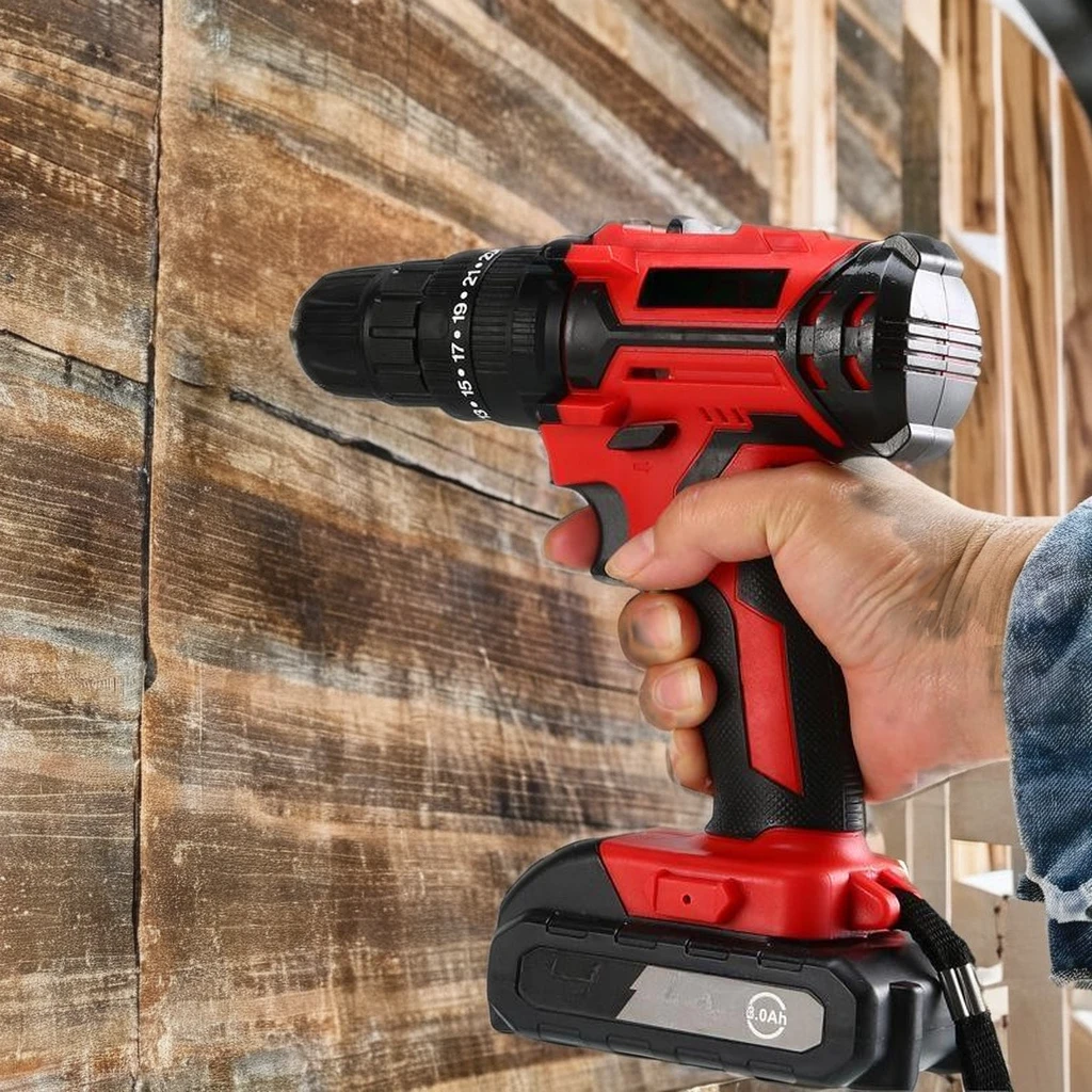 10MM Home Impact Screwdriver Tool Kit Lithium Electric Cordless Drill with Variable Speed Brush Motor OEM Customizable