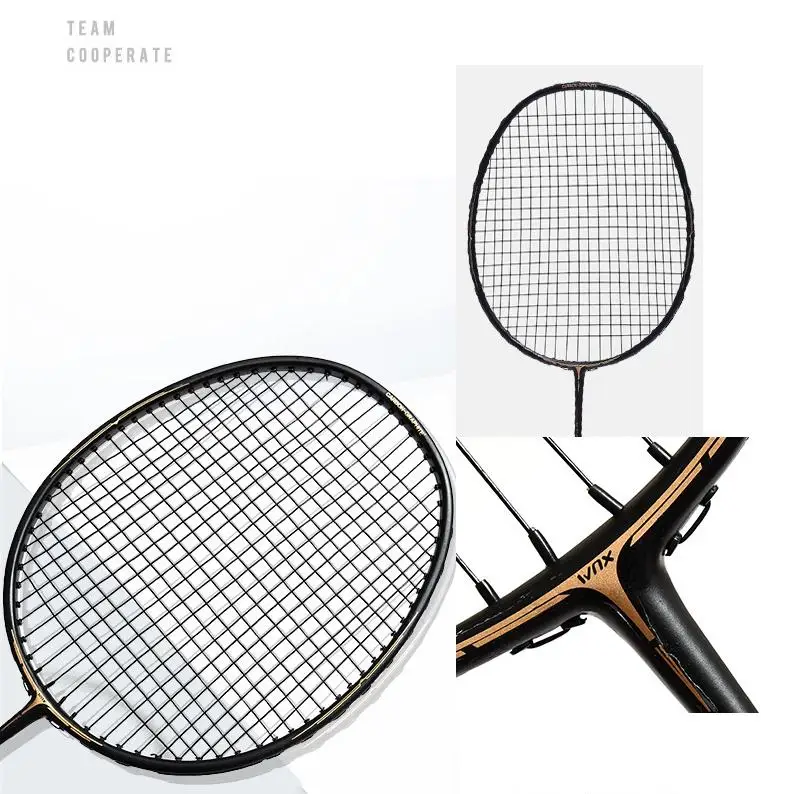 Diverse color R680 Badminton Racket trade price full carbon fiber racket badminton racket With Nets Shuttlecock For Training