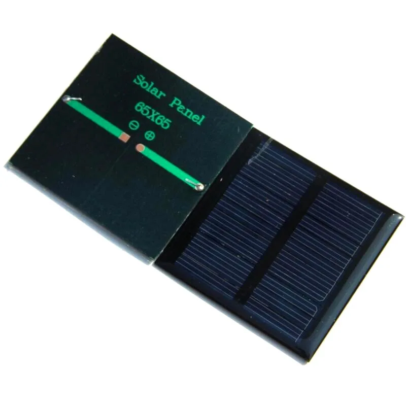 Custom 65*65mm Solar Module Panel Single Polysilicon Solar Mini Drip Glue Panel 0.14W/0.5V