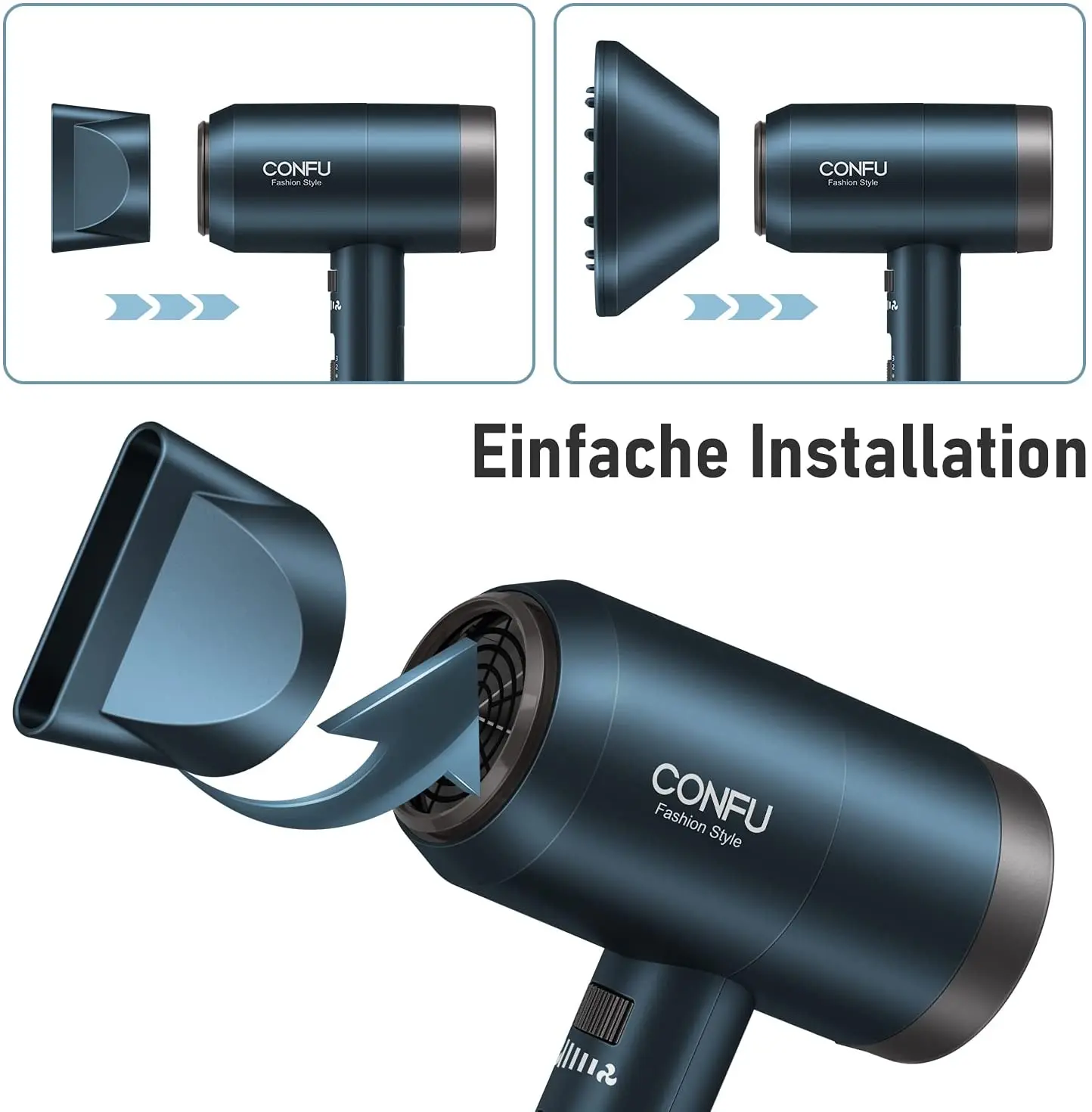 Salon DC Motor with Concentrator/Diffuser/Ionic Function Strong Wind Light Weight Hair dryer