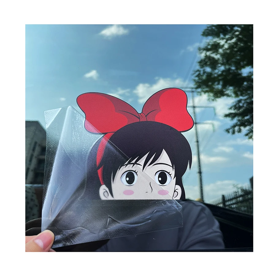 Funny Window Cute Transfer Car Anime Stickers Vinyl Waterproof Peeping Cartoon Decal Anime Car Sticker