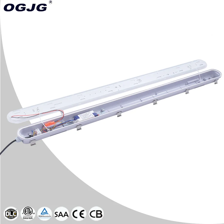 20w 40w 2ft 4ft Damp Proof Dustproof IP66 Waterproof Linear Lighting Fixture Led Tri-proof Light