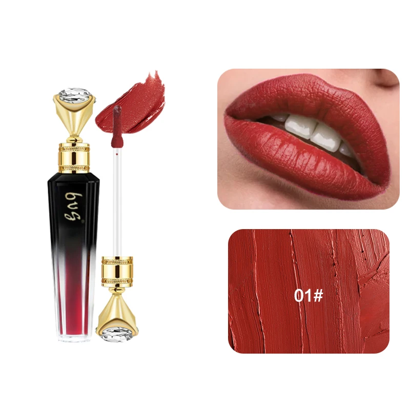 Стойкая водостойкая увлажняющая гладкая жидкая матовая помада Diamond Wand